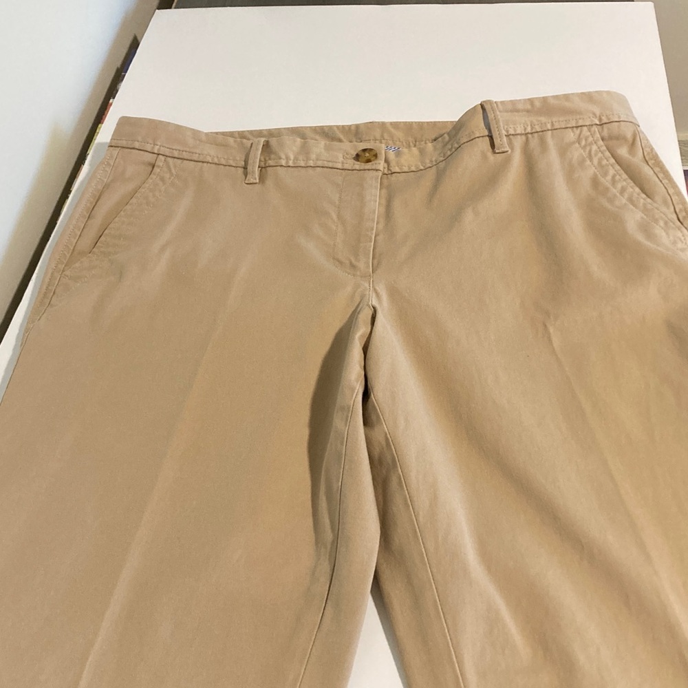 Talbots 12p relaxed chino khaki ankle pant Like new - Picture 2 of 4